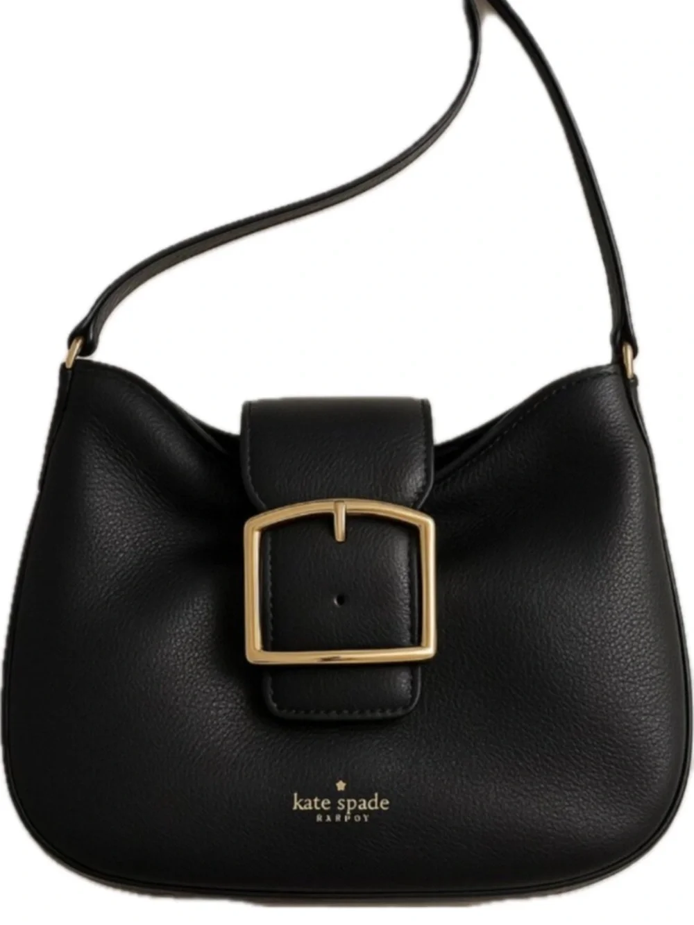 Kate Spade Black Saddle Bag Like New Condition. Very stylish and comfortable.